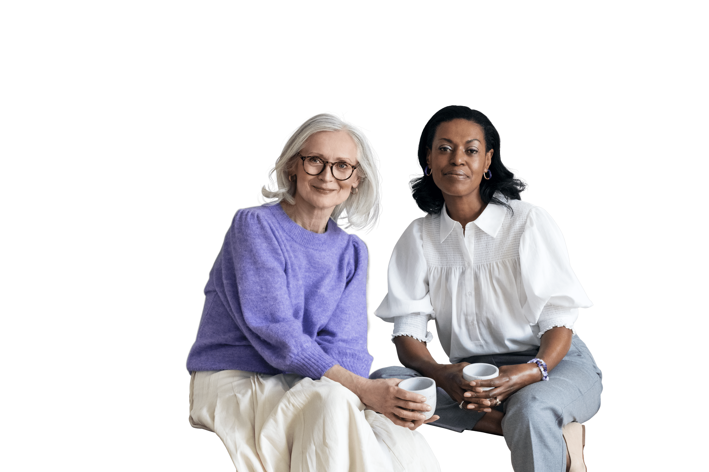Wearing hearing aids drinking coffee with your best friend