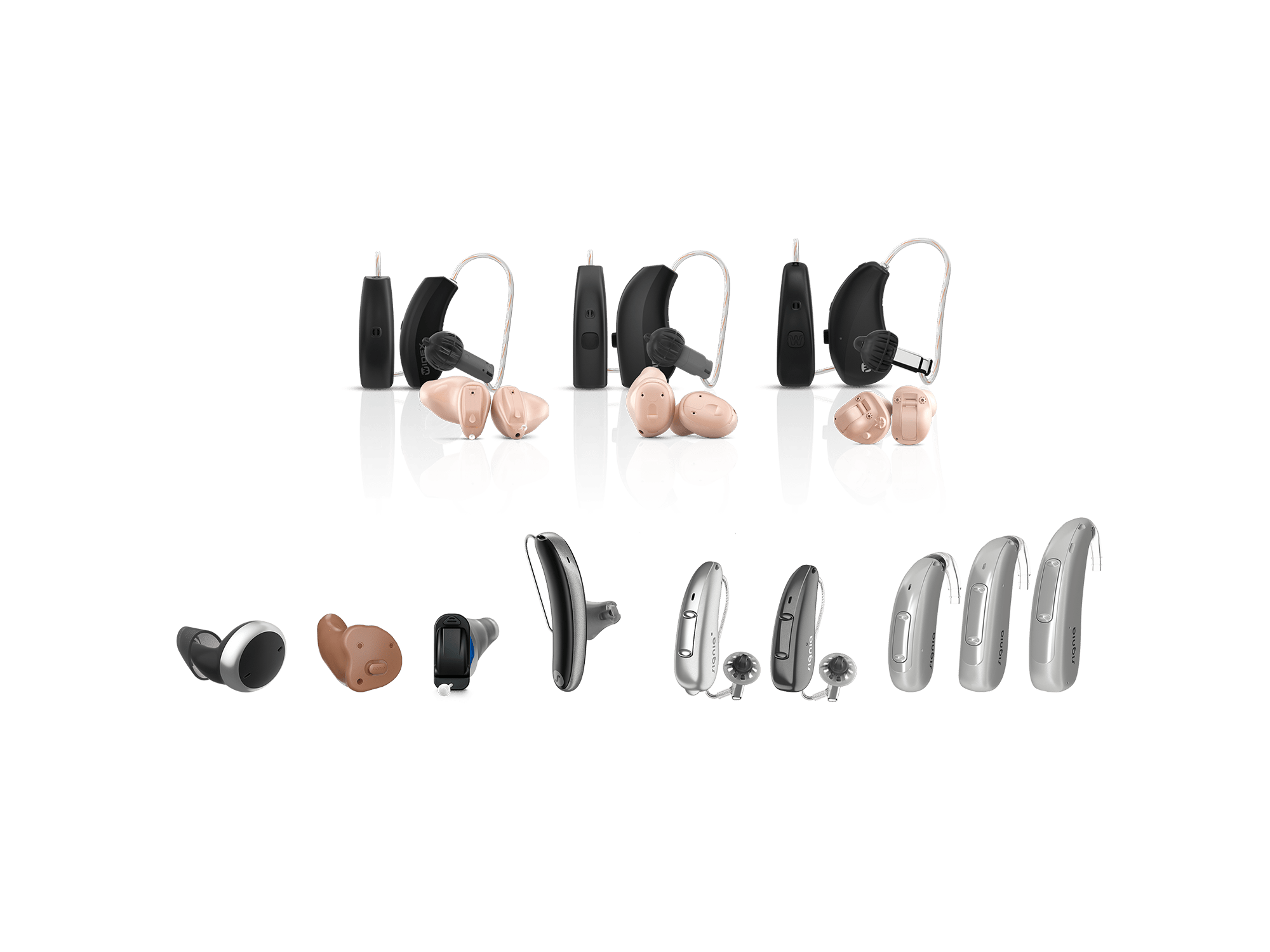 Many different hearing aid types, sizes and form factors to suit your need