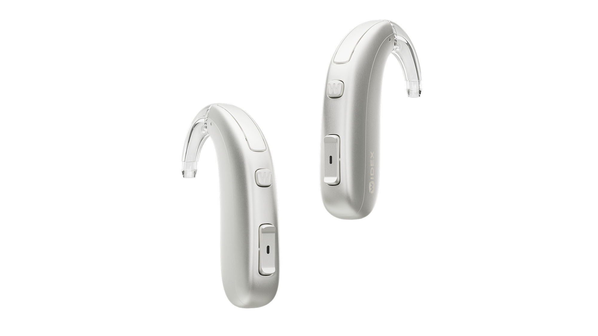 Widex Allure BTE R D hearing aids colour pearl white - behind the ear aid
