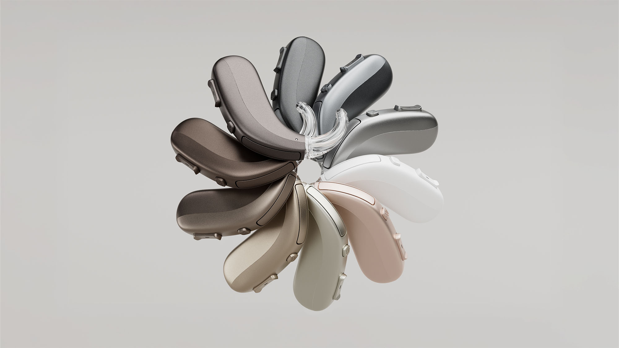 Widex Allure BTE R D hearing aids colour range - behind the ear aid