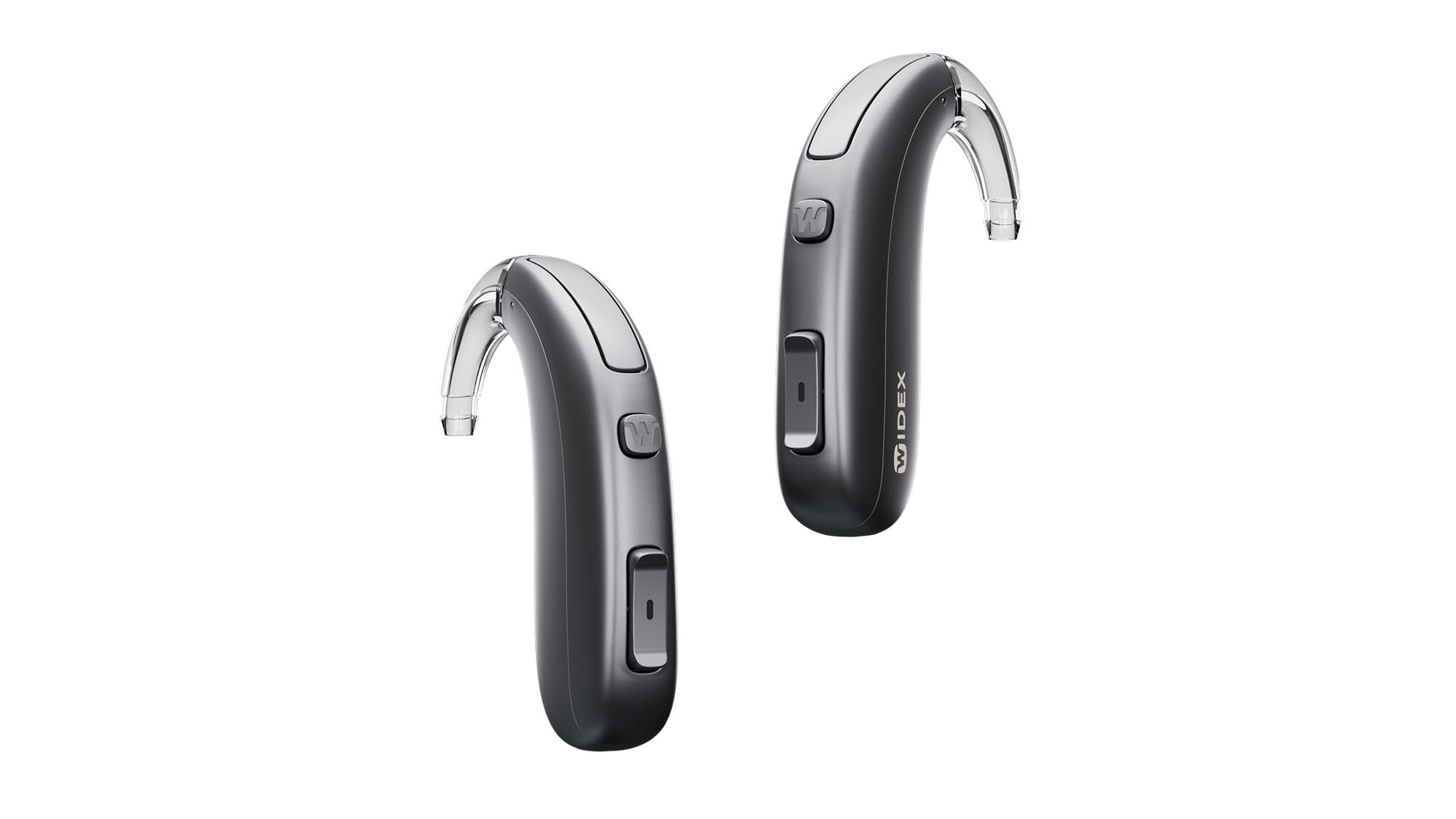 Widex Allure BTE R D hearing aids colour titanium grey - behind the ear aid