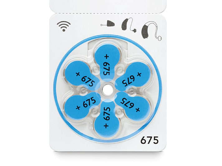 Batteries size 675 blue. 