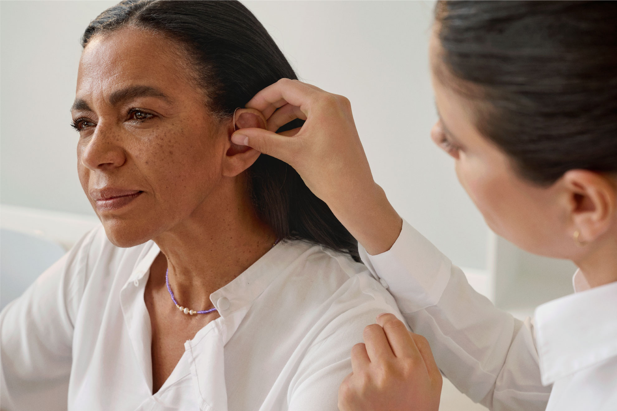 patient during consultation with audiologist