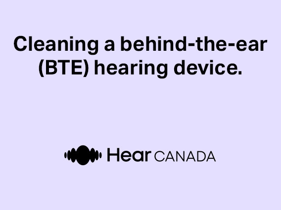 Cleaning a behind the ear hearing device