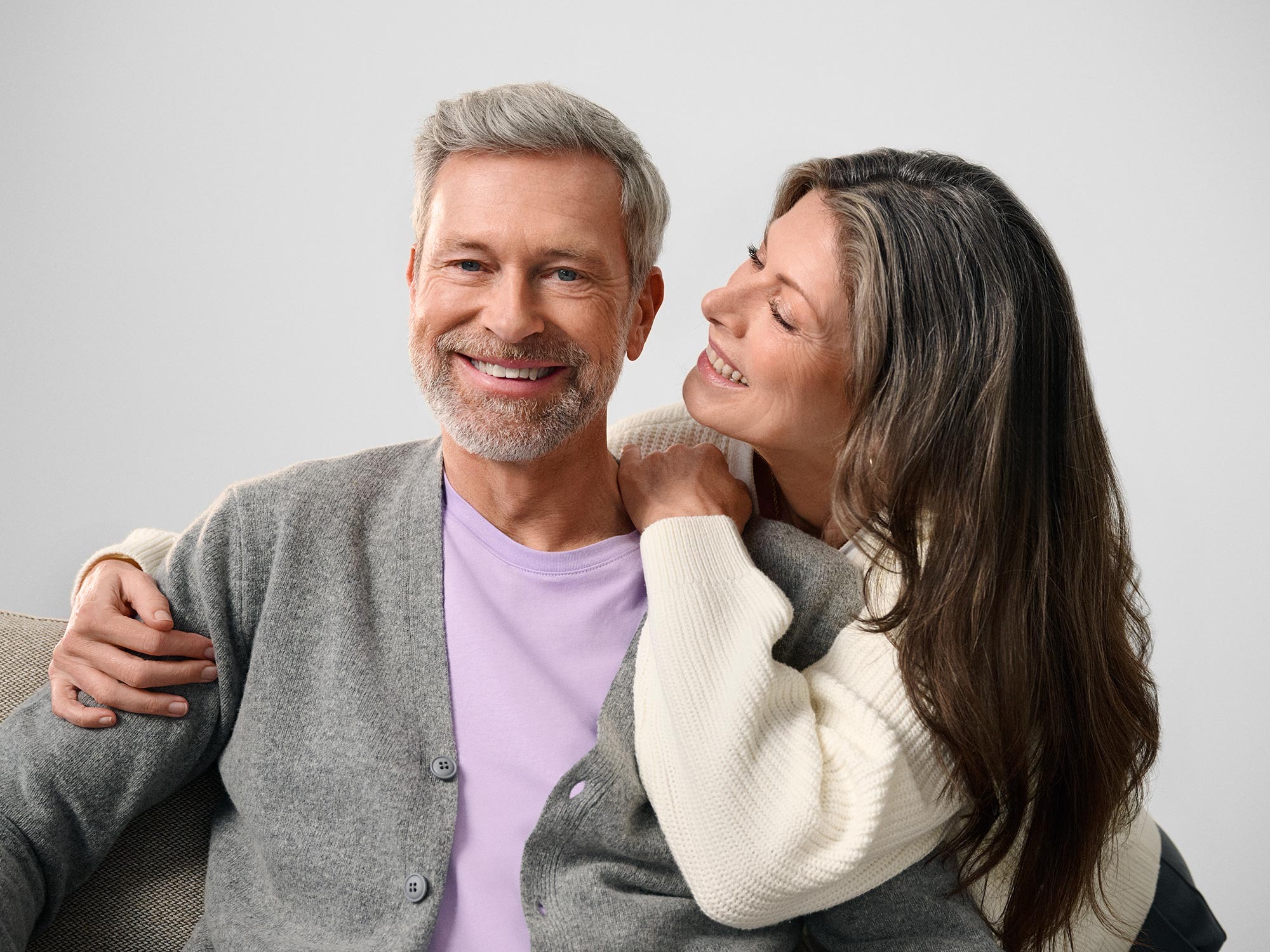 sitting next to each other and respectful body language make hearing and connection easier