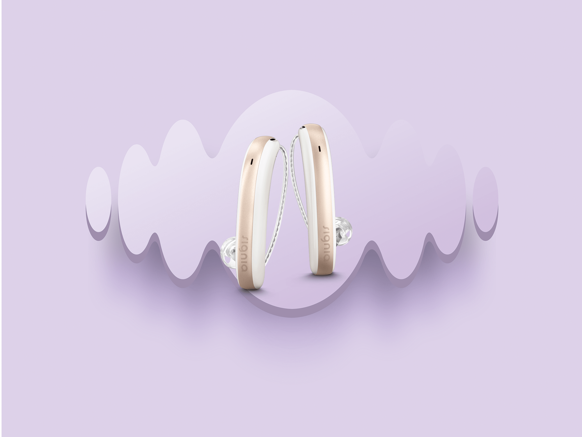Signia Styletto AX hearing aids are slim and small and sitting discreately behind your ear